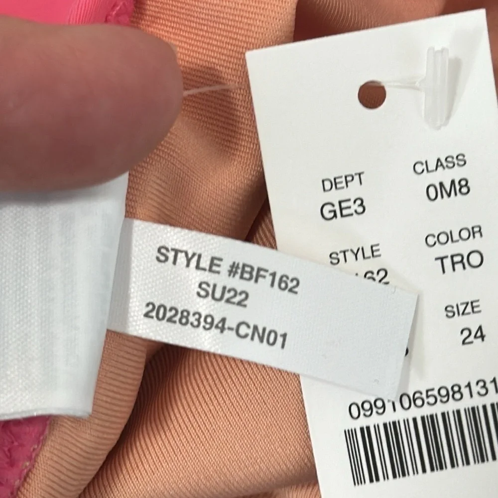 J. Crew Scoopneck One Piece Swimsuit Women's Plus 24 Pink New  BF162‎